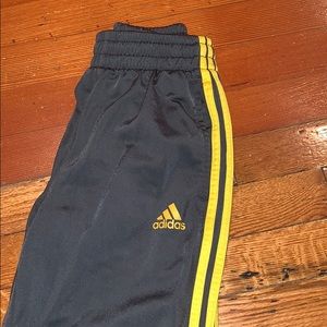 yellow and grew adidas joggers